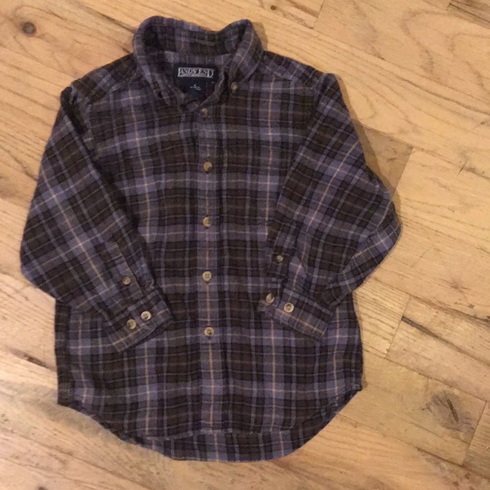 Lands End Plaid Button Down